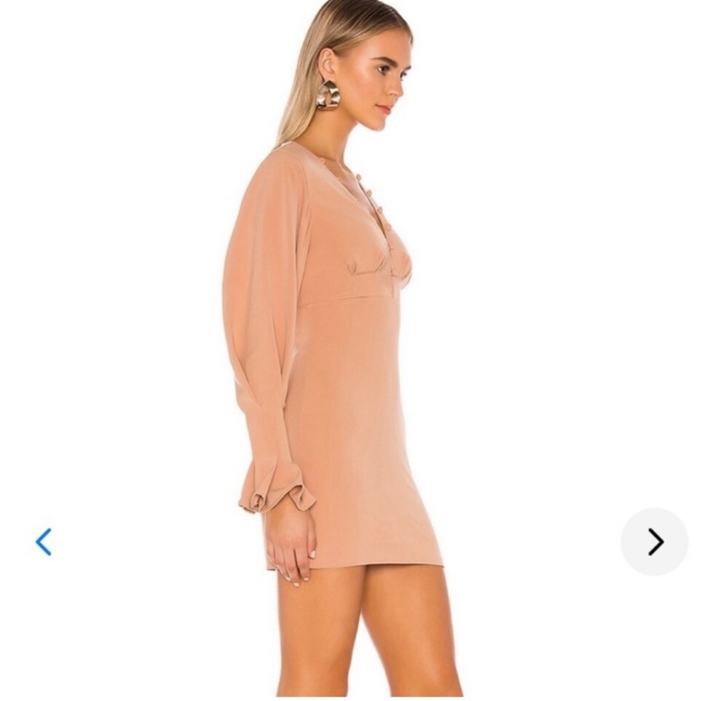 NWOT Lovers + Friends Elena Mini Dress in Neutral Peach Size Small - Picture 3 of 16